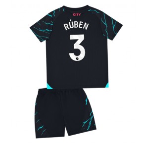 Manchester City Ruben Dias #3 Dětské Alternativní dres komplet 2023-24 Krátký Rukáv (+ trenýrky)